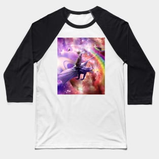 Rainbow Space Cat On Dragon Baseball T-Shirt